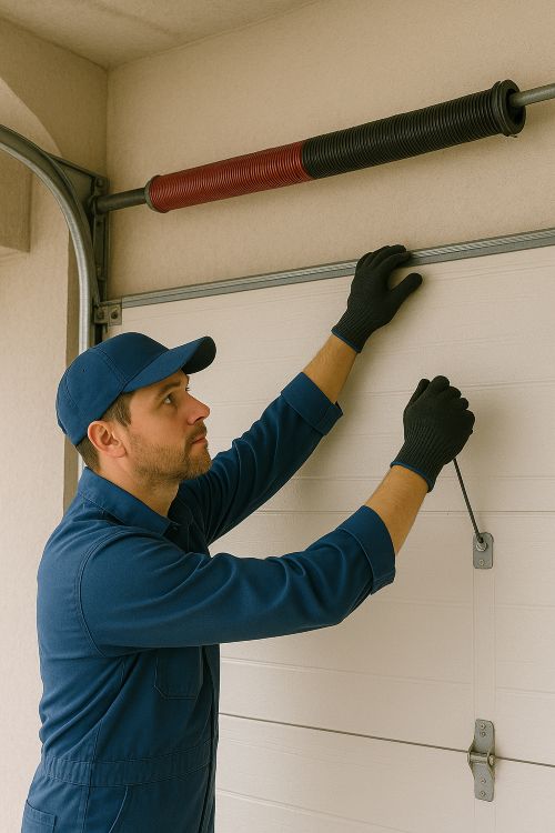 Garage door repair technician in Stockton